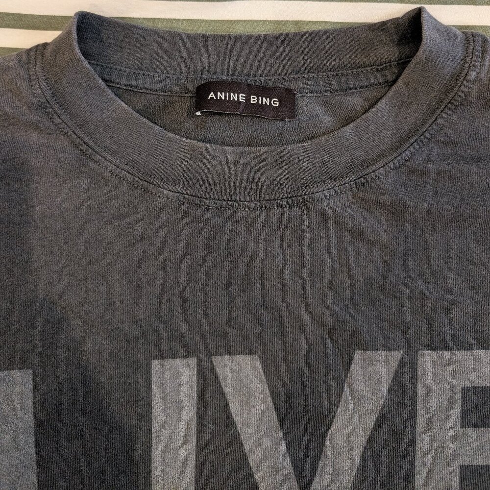Anine Bing Cason Tee - Live the Dream Collection - Washed Black (M) - Picture 3 of 7